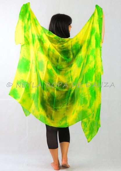 Green and Yellow Silk Veil