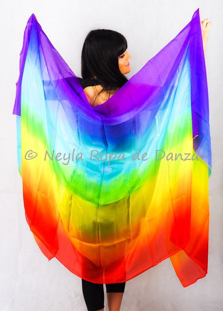 Rainbow Silk Veil