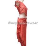 Bellydance Costumes, Belly Dance Costumes, Practice Costumes, Training Costumes, Coral, Skirt and Top